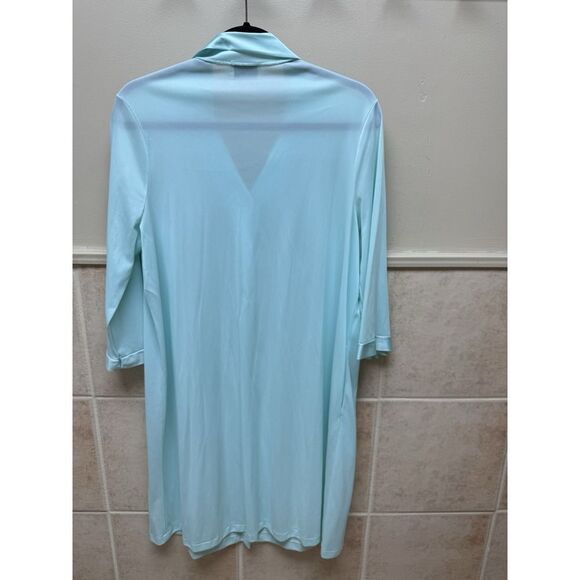 Vintage Nightgown Vanity Fair Baby Blue Button Up Made in USA. Sz M - Picture 3 of 10